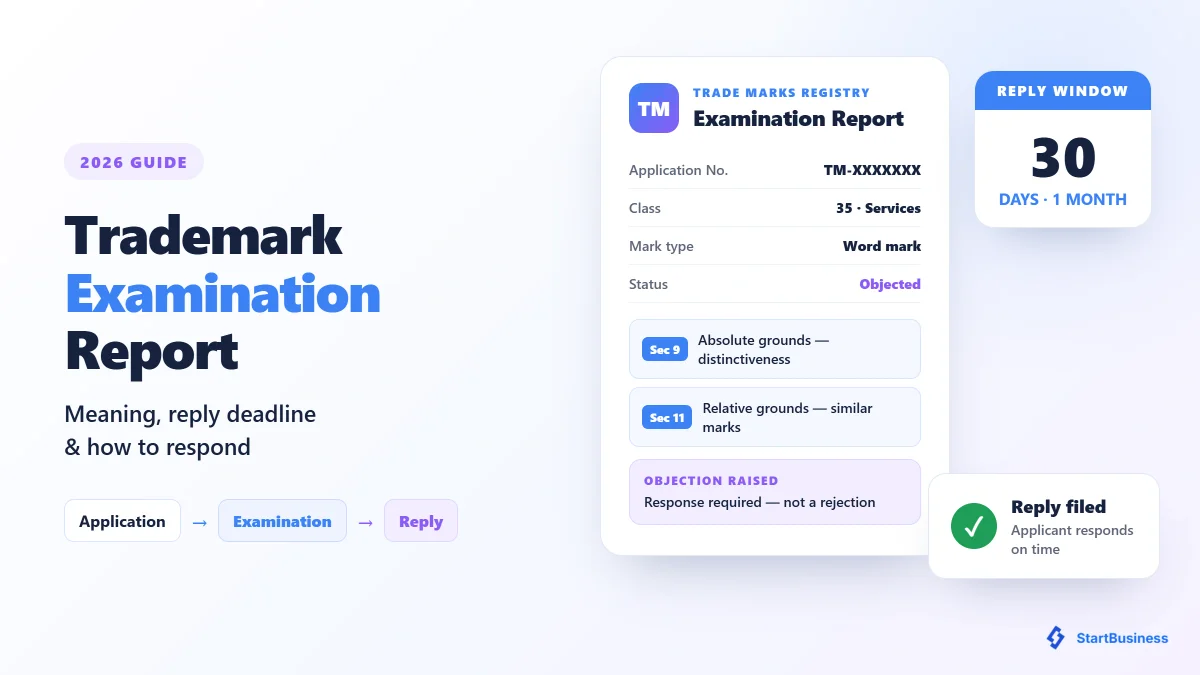 Trademark Examination Report in India: Meaning, Reply Deadline & How to Respond (2026)