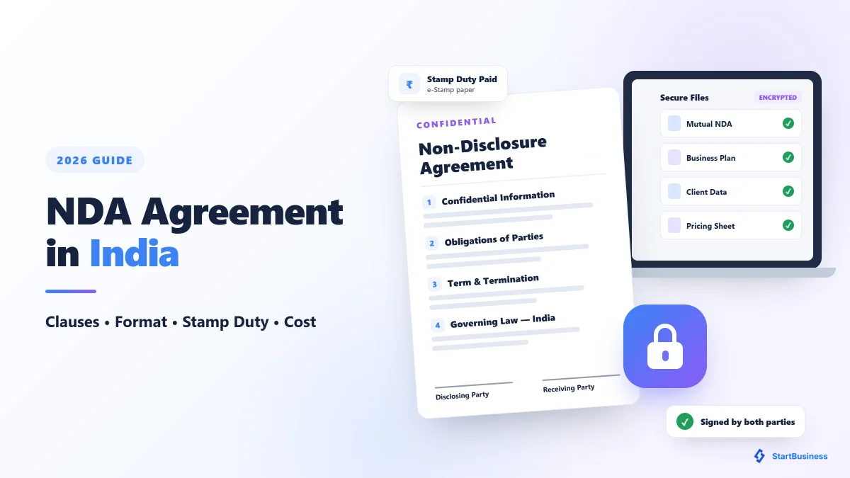 How to Make an NDA Agreement in India: Clauses, Format, Stamp Duty & Cost (2026)